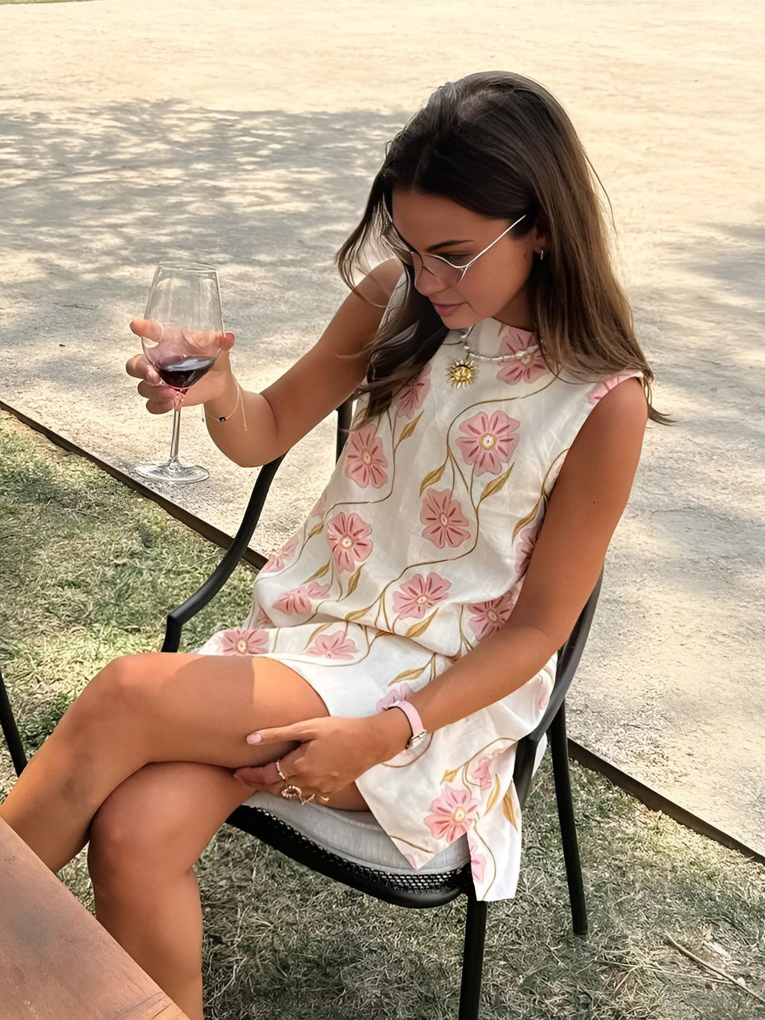 Delara | Women's Mock Neck Floral Mini Dress