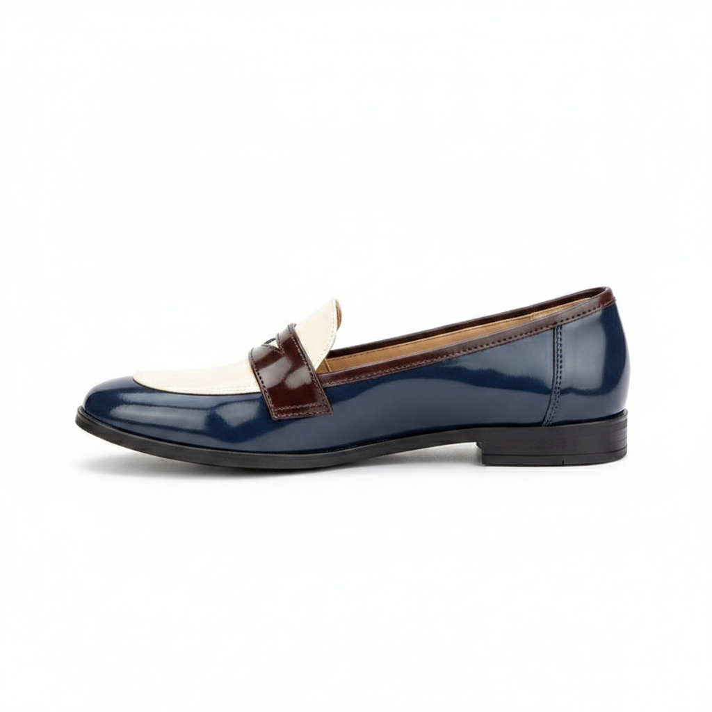 Vivienne | Women's Two-Tone Pointed Toe Loafers
