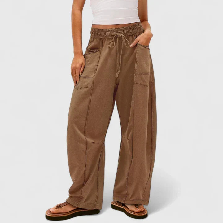 Ysolde | Women's Wide Leg Drawstring Palazzo Pants