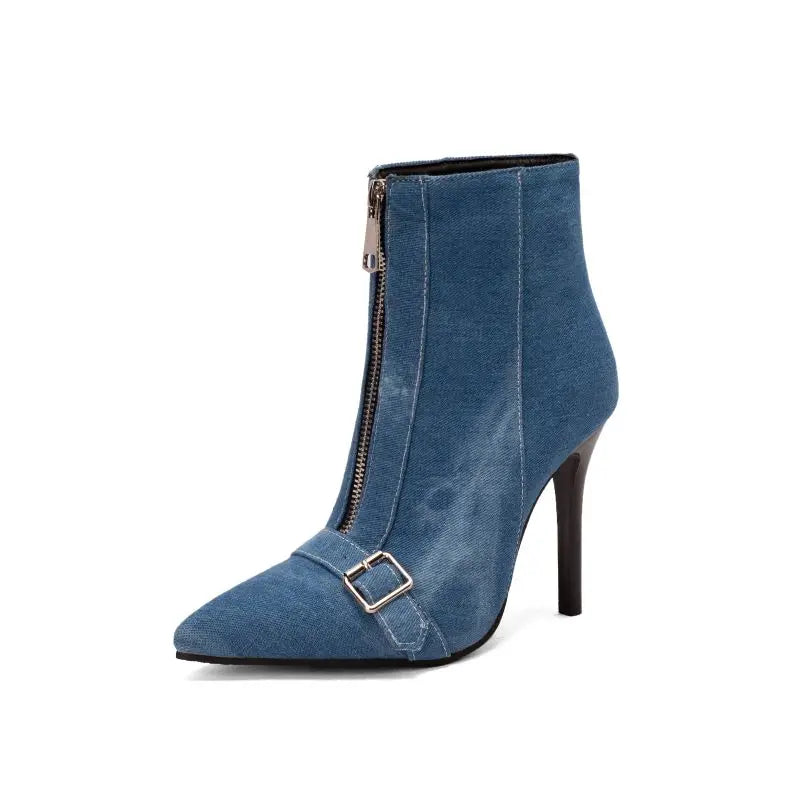 Zia | Women's Buckle Strap High Heel Booties