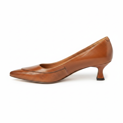 Amara | Women's Leather Kitten Heel Pumps