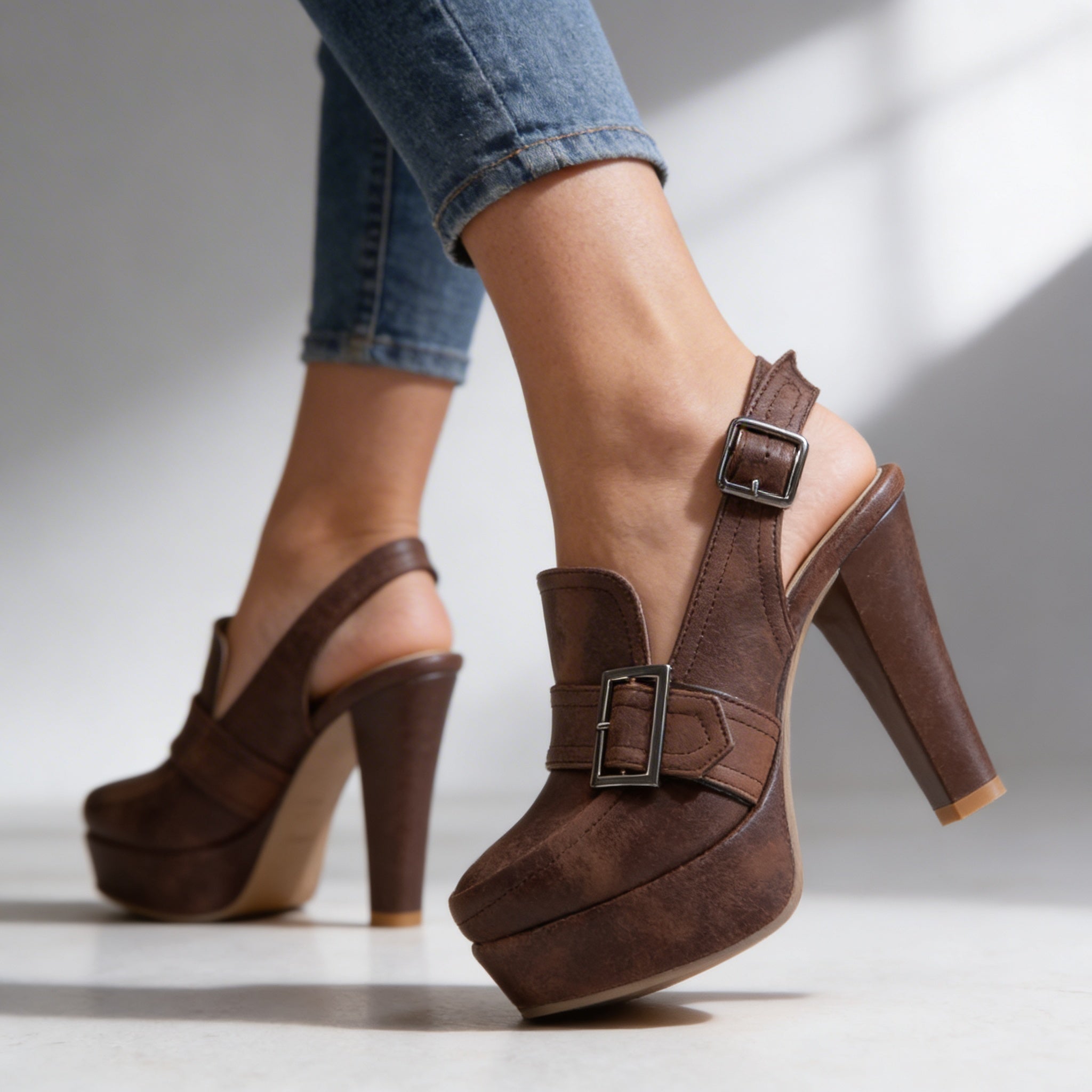 Anneliese | Women's Platform Block Heel Slingback