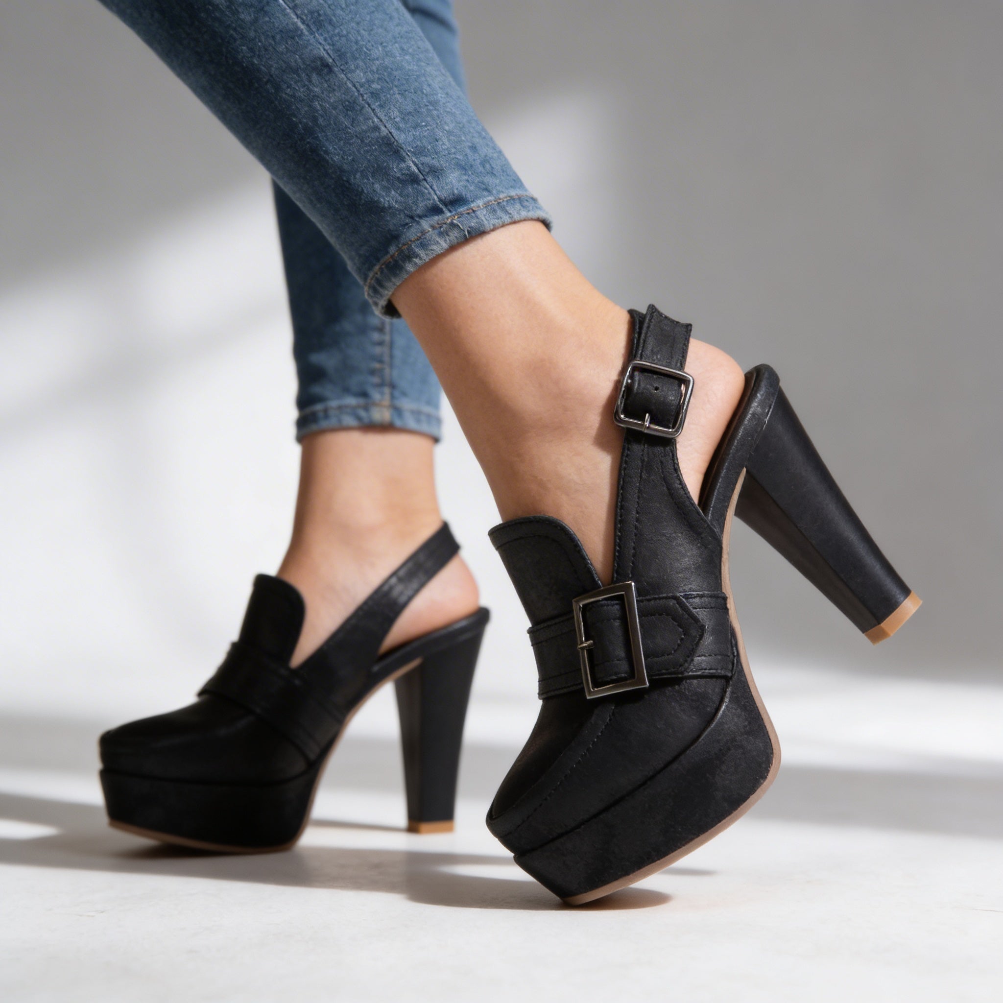 Anneliese | Women's Platform Block Heel Slingback