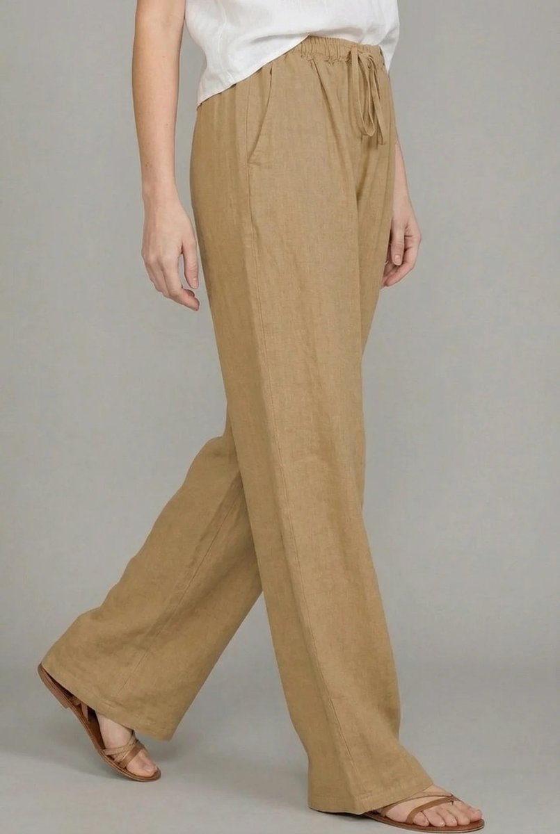 Anora | Women's Wide Leg Drawstring Elastic Waist Pants