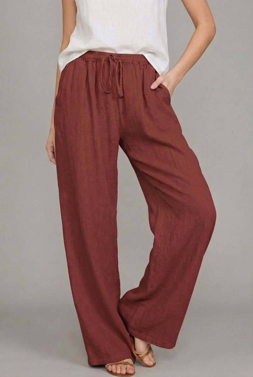 Anora | Women's Wide Leg Drawstring Elastic Waist Pants