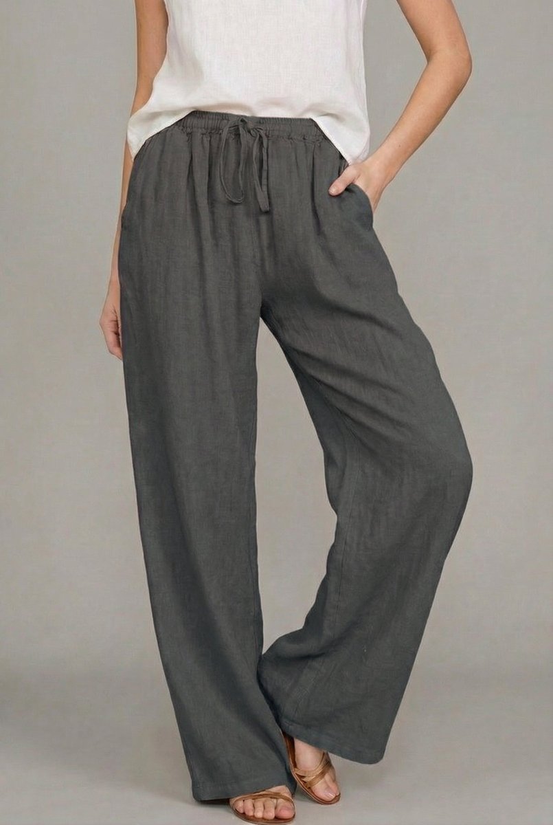 Anora | Women's Wide Leg Drawstring Elastic Waist Pants