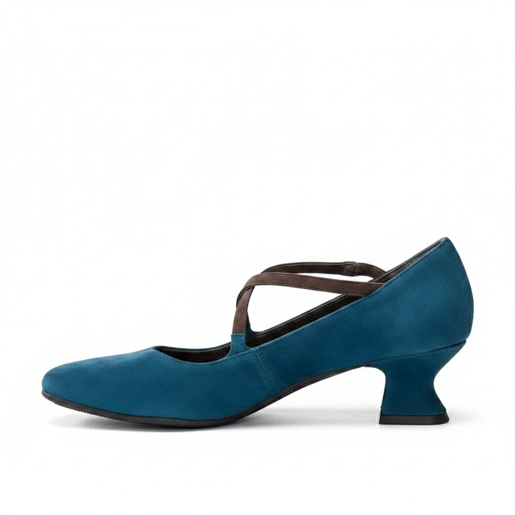 Brigitte | Women's Ankle Strap Mid-Heel Pumps