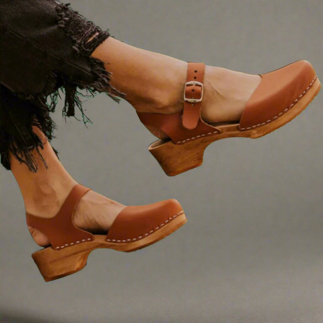 Britta | Women's Platform Clog Ankle Strap Heel