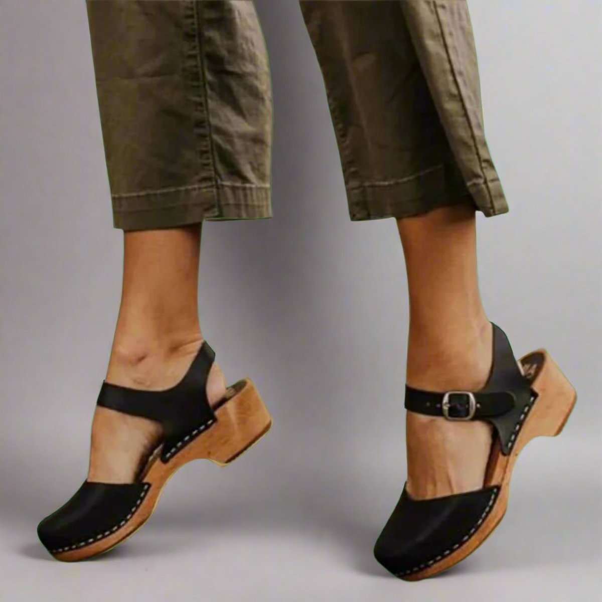 Britta | Women's Platform Clog Ankle Strap Heel