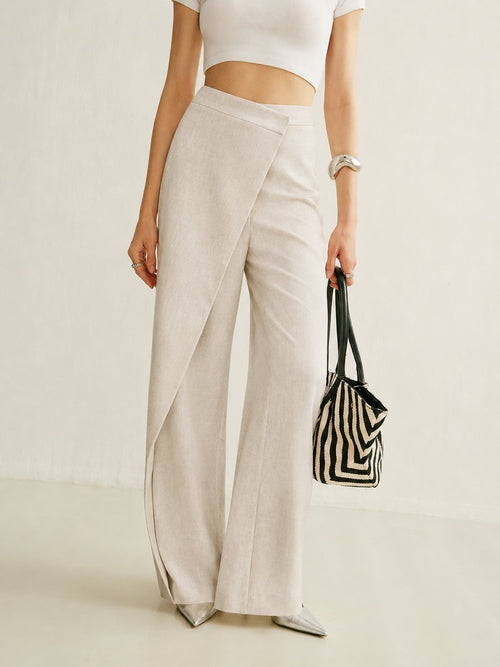 Calla | Women's High Waist Asymmetric Wide Leg Pants