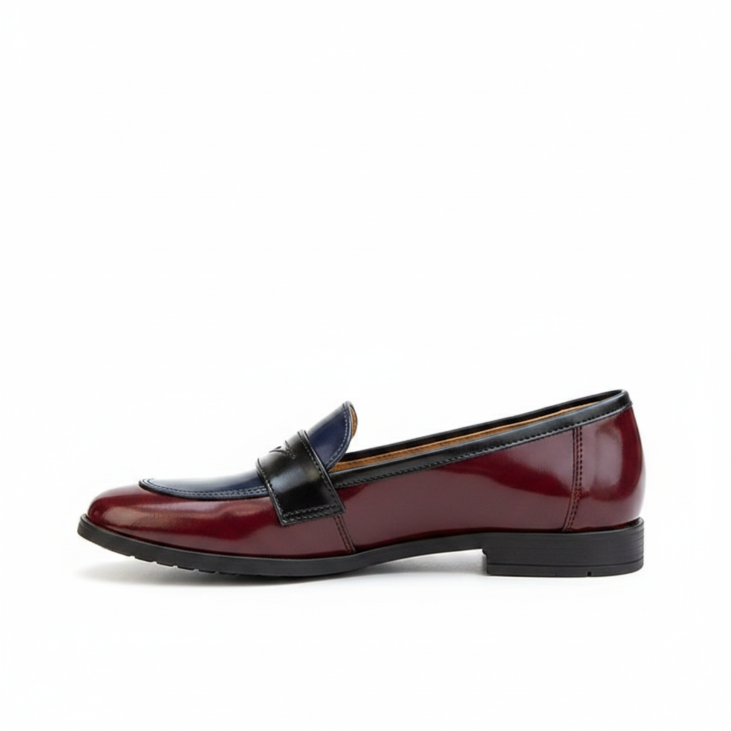 Camille | Women's Tricolore Patent Leather Loafers