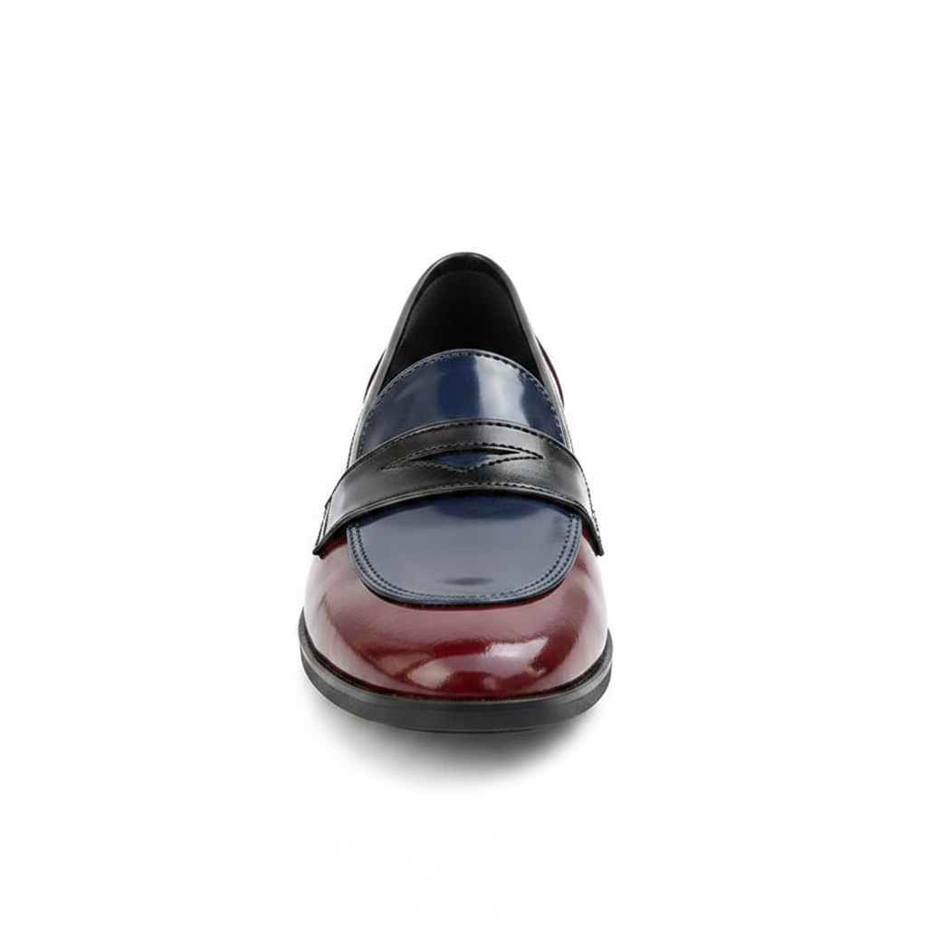 Camille | Women's Tricolore Patent Leather Loafers