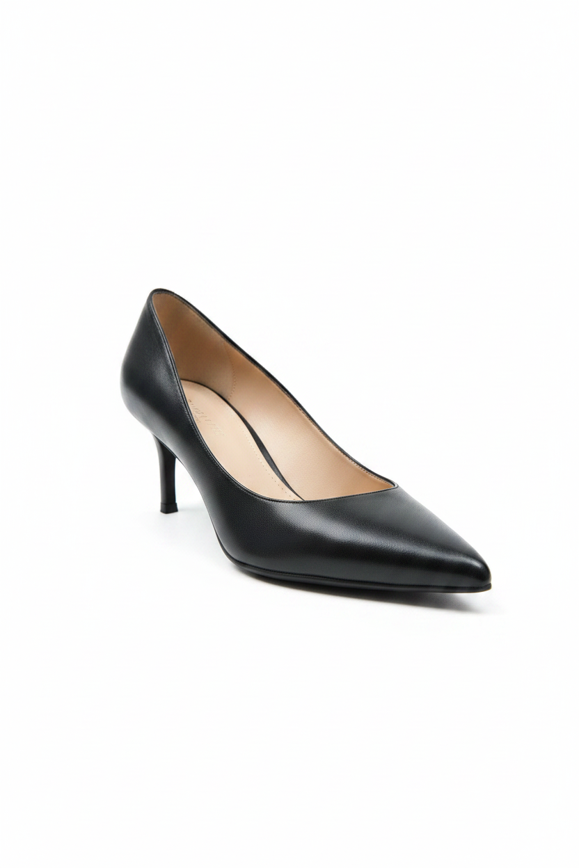 Caroline | Women's Suede Pointed Toe Kitten Heels