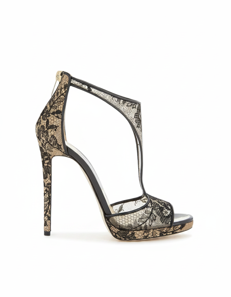 Celia | Women's Lace Strappy Heeled Sandals