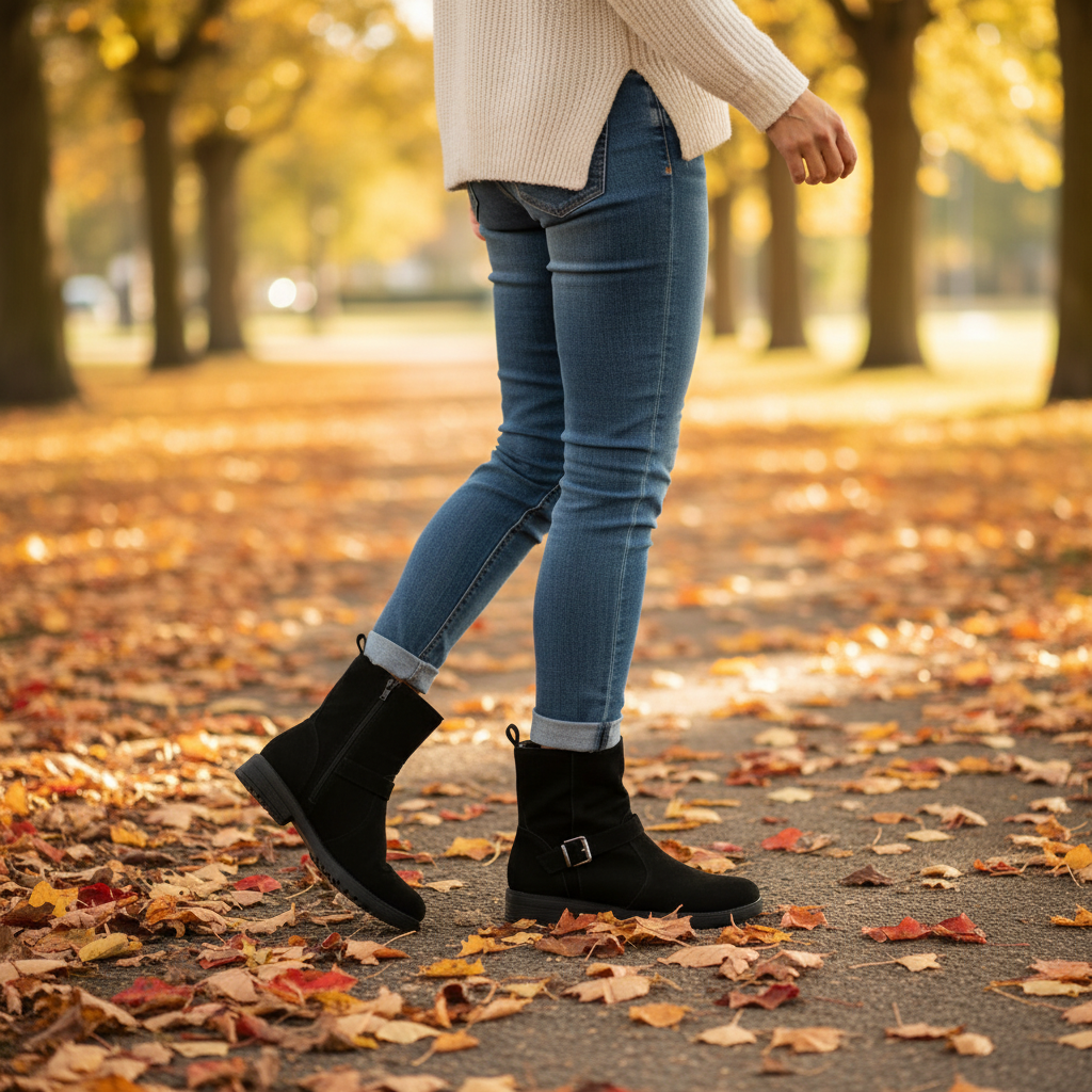 Emily | Women's Pointed Toe Kitten Heel Ankle Boots