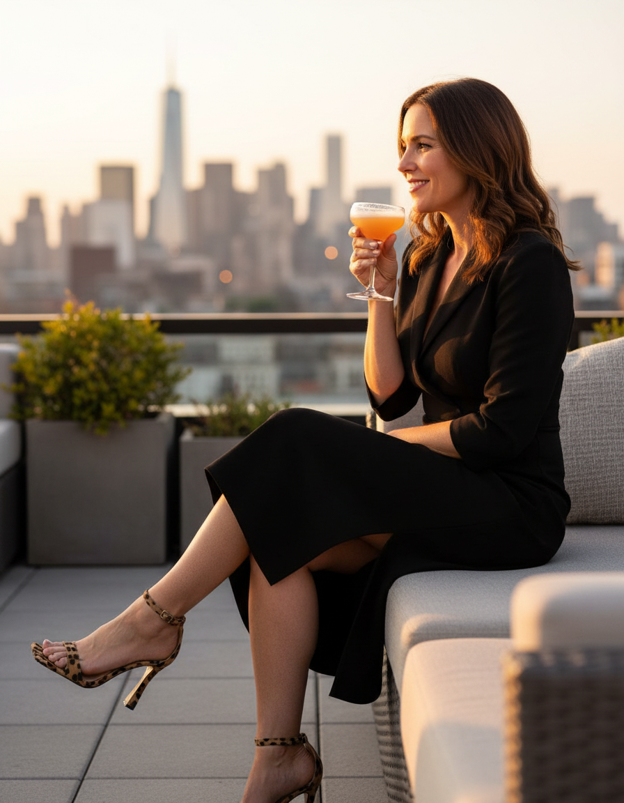 Evalisse | Women's Open Toe Block Heel Pumps