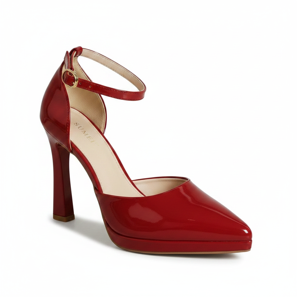 Evette | Women's Leather Block Heel Pumps