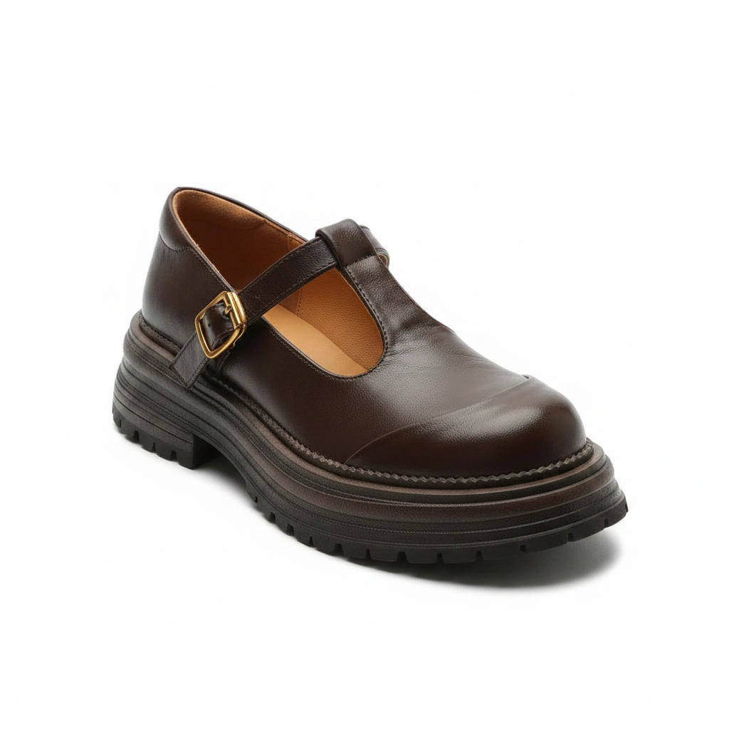 Farisse | Women's T-Bar Mary Jane Block Heels