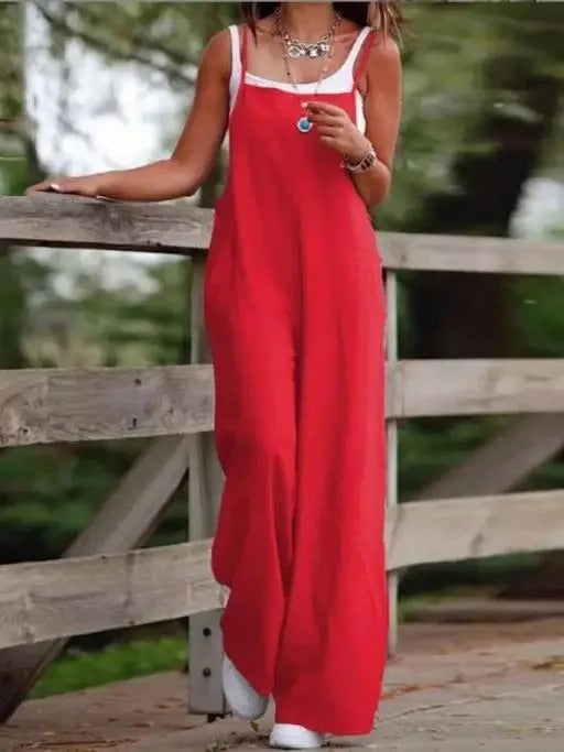 Harlow | Women's Wide Leg Bib Overall Jumpsuit