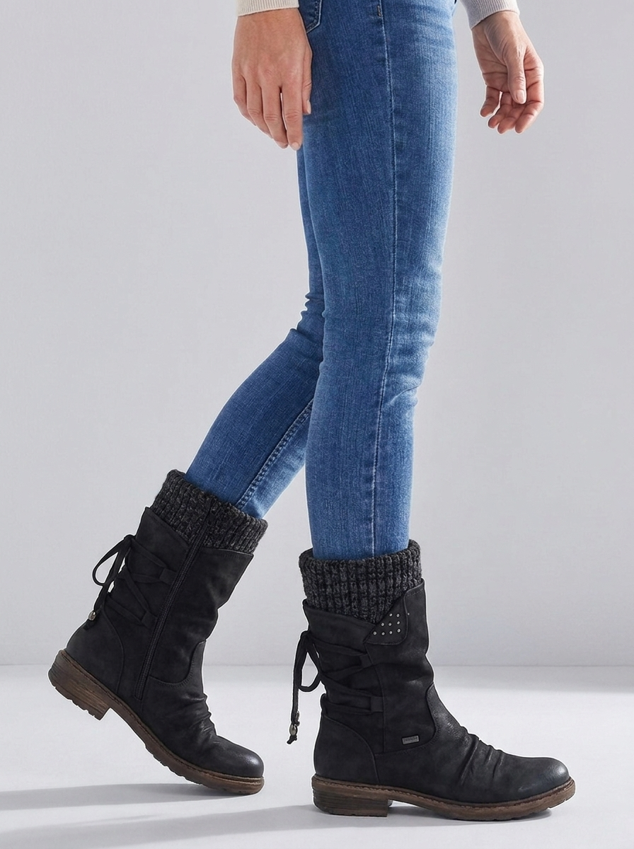Sabine women's slouch mid-calf winter boots in black