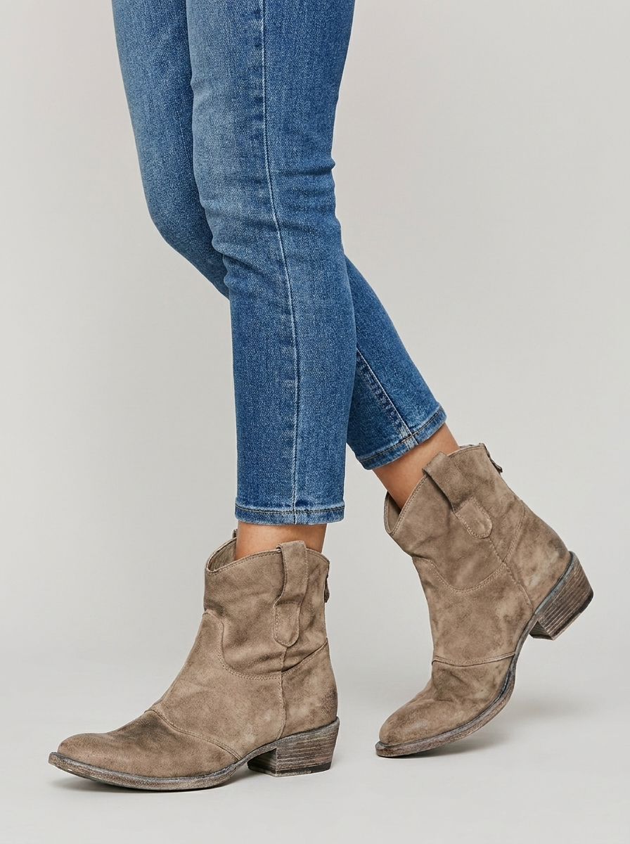 Sylvaine | Women's Vintage Western Cowboy Ankle Boots