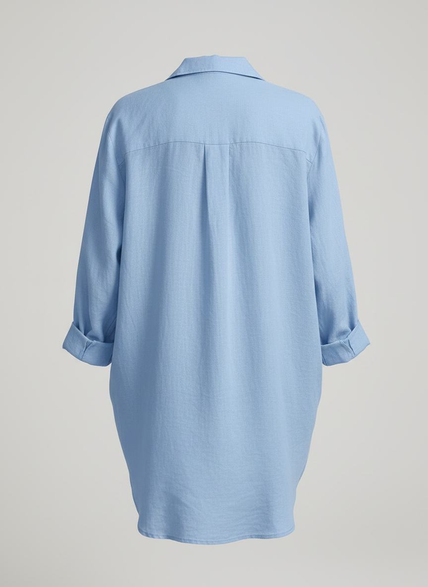 Ottilie shirt jacket in Light Blue, back