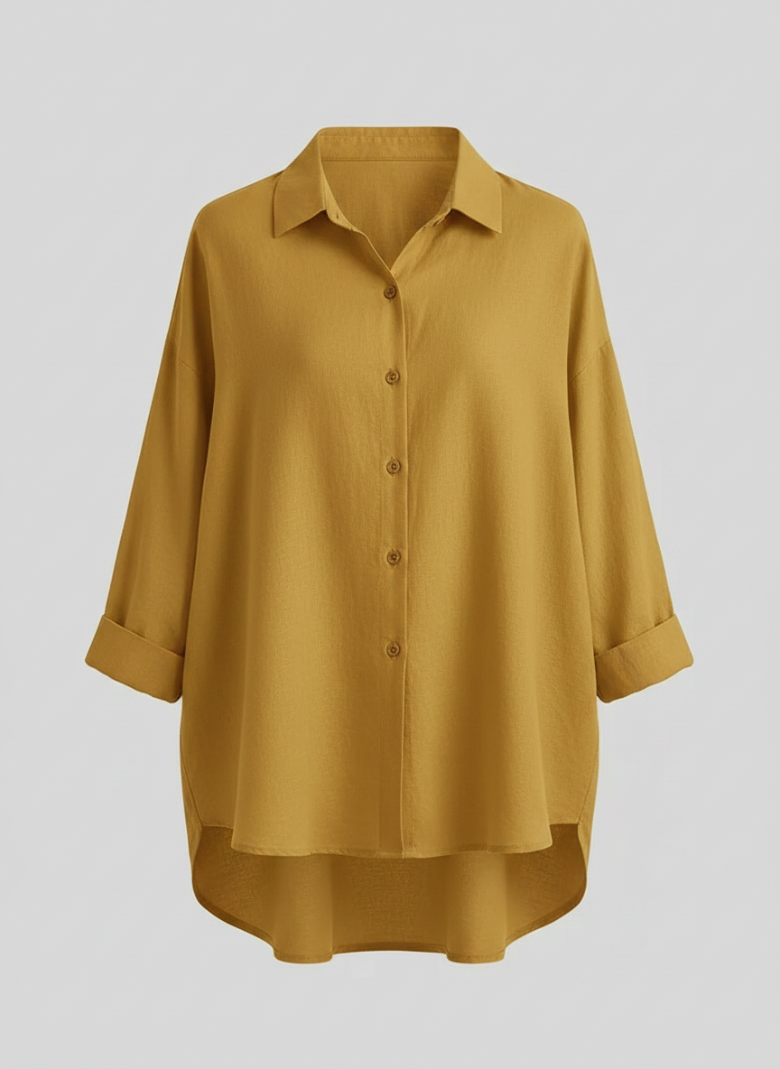 Ottilie shirt jacket in Yellow, front