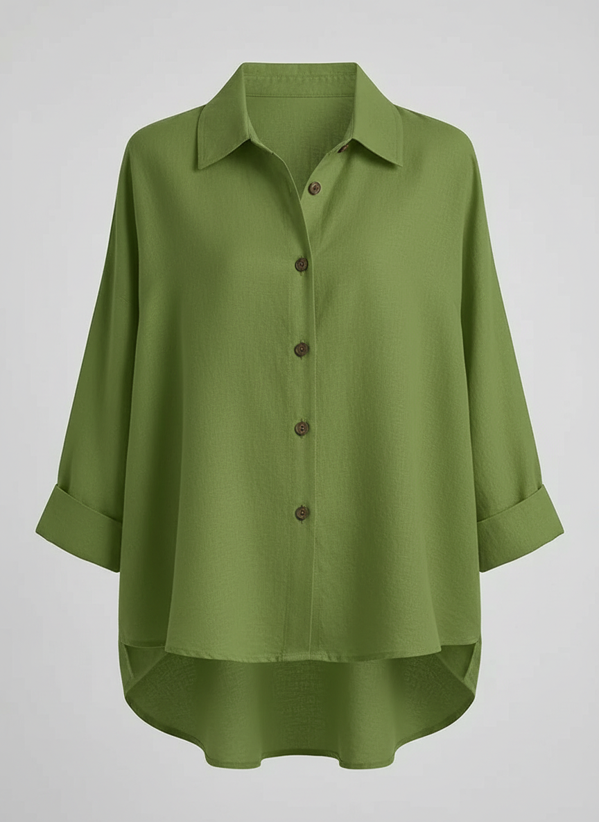 Ottilie shirt jacket in Green, front