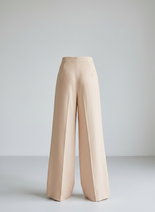 Aurelie apricot wide-leg trousers, back