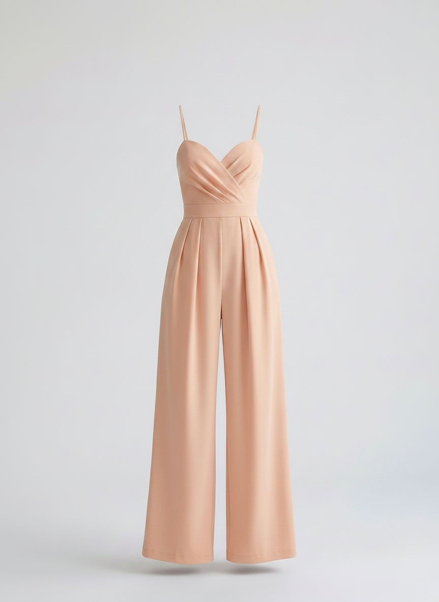 Rosanna orange wide-leg wrap jumpsuit