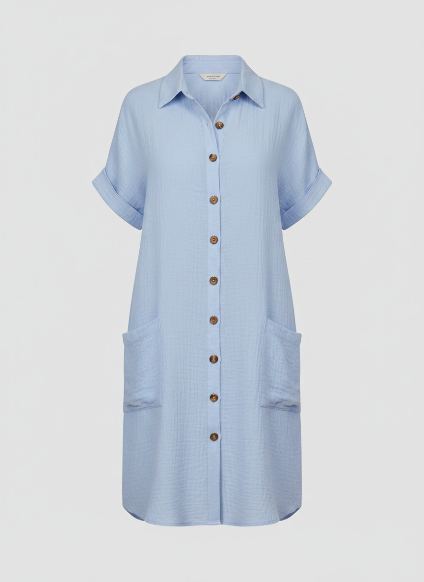Juliette shirt dress in blue