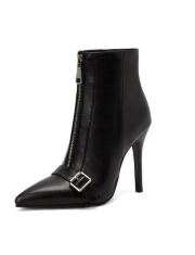 Zia | Women's Buckle Strap High Heel Booties