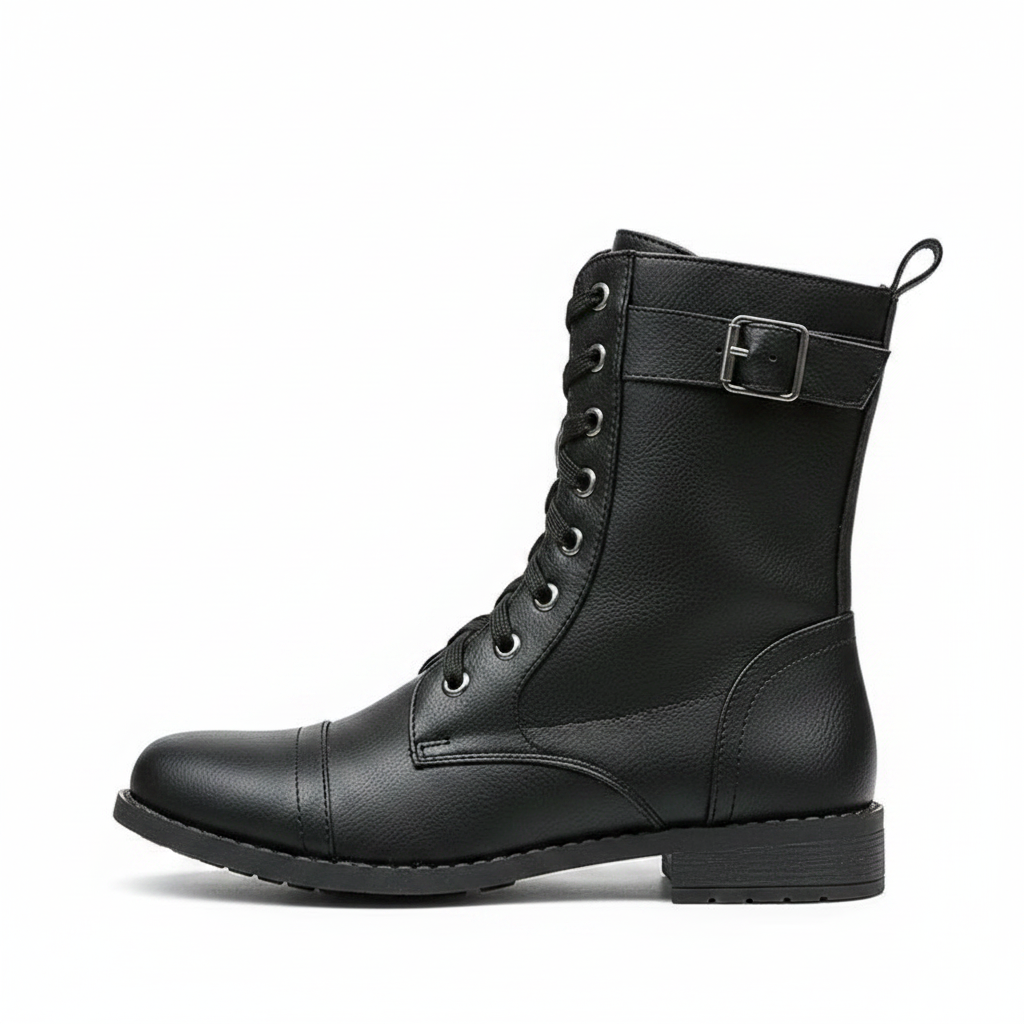 Karyssah | Women's Cushioned Lace-Up Leather Ankle Boots