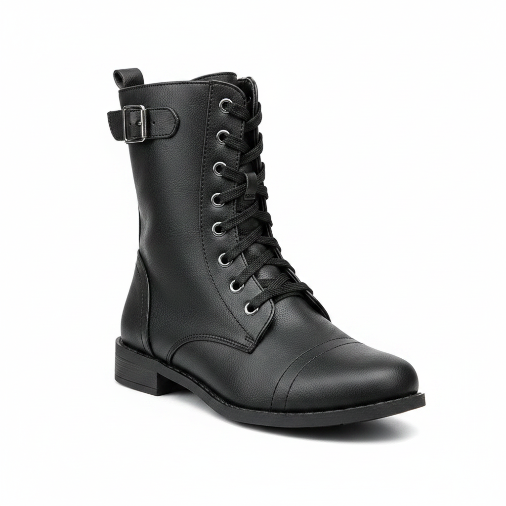 Karyssah | Women's Cushioned Lace-Up Leather Ankle Boots