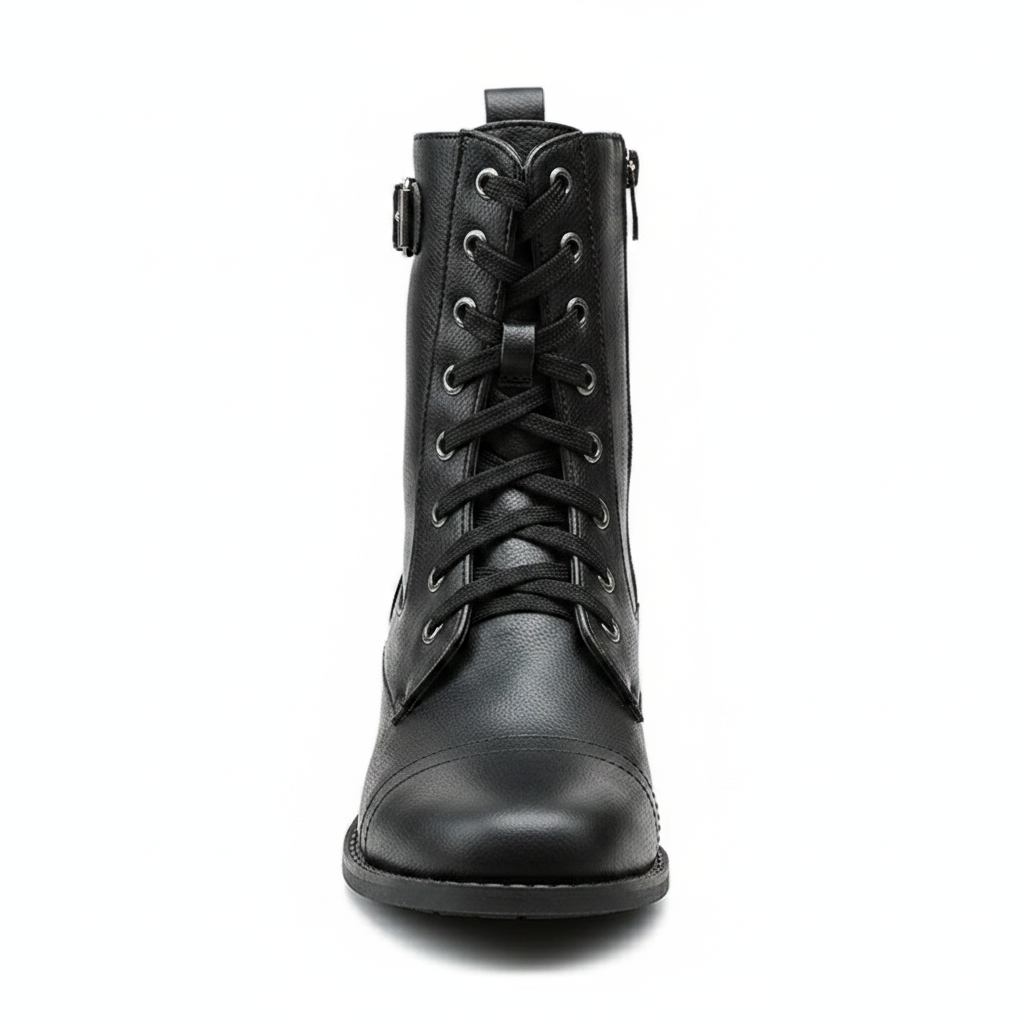 Karyssah | Women's Cushioned Lace-Up Leather Ankle Boots