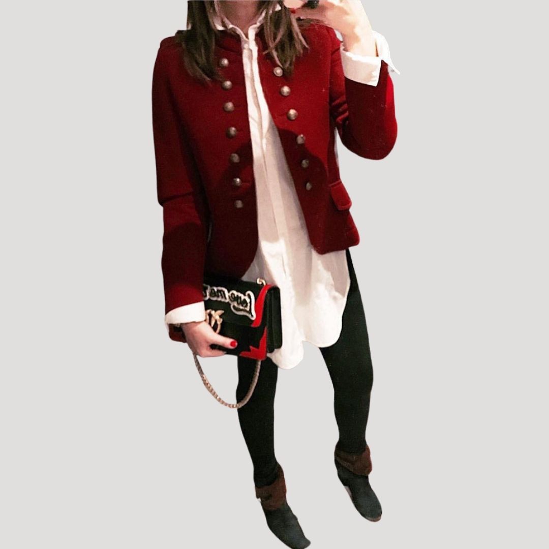 Kesia | Women's Double Breasted Military Cropped Jacket