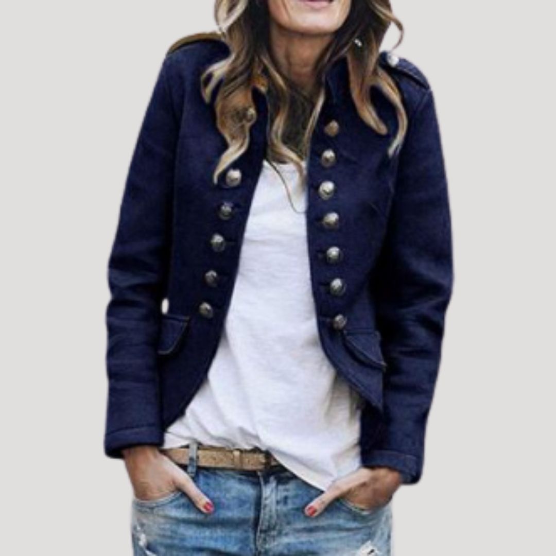 Kesia | Women's Double Breasted Military Cropped Jacket