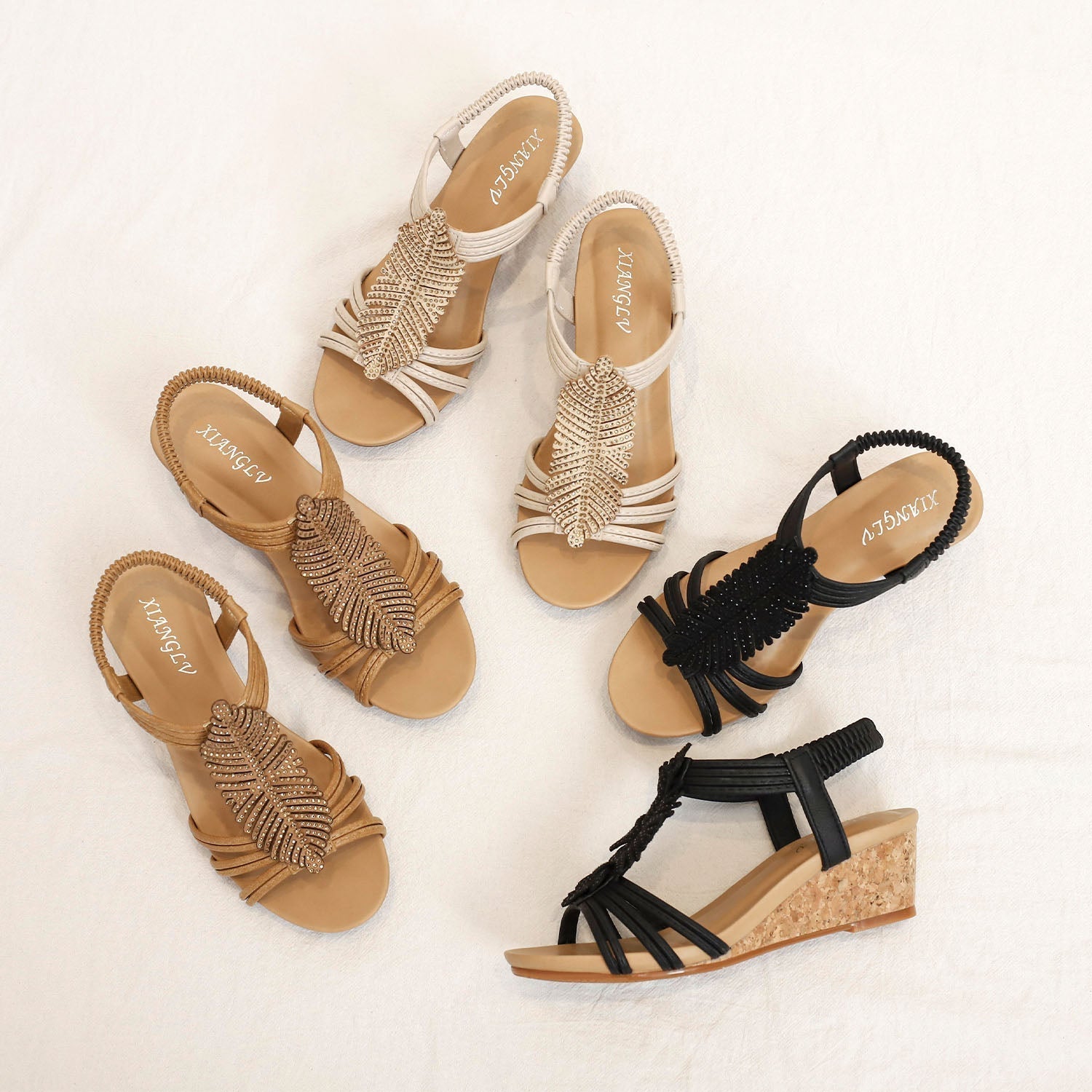 Ophelia Feather Sandals