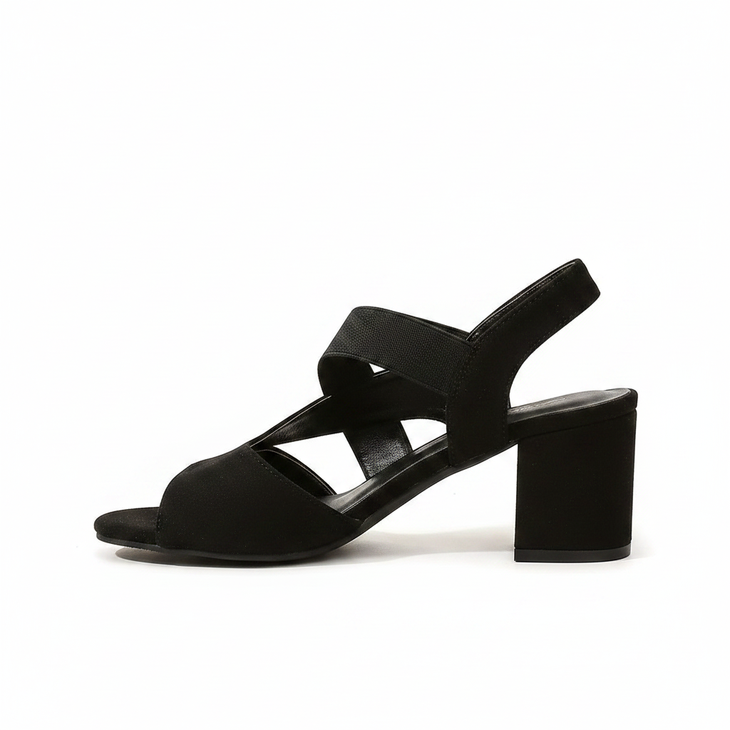 Linda | Women's Open Toe Block Heel Pumps