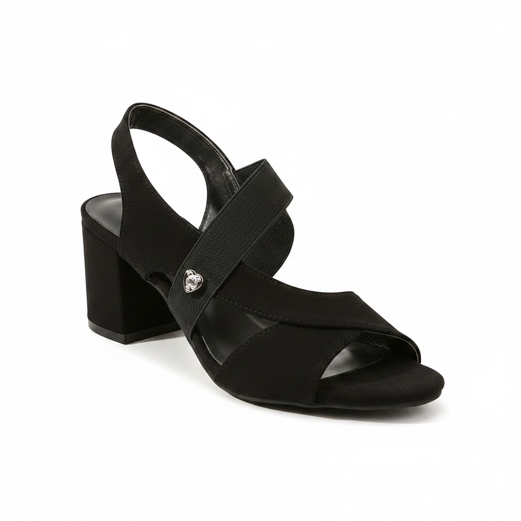 Linda | Women's Open Toe Block Heel Pumps
