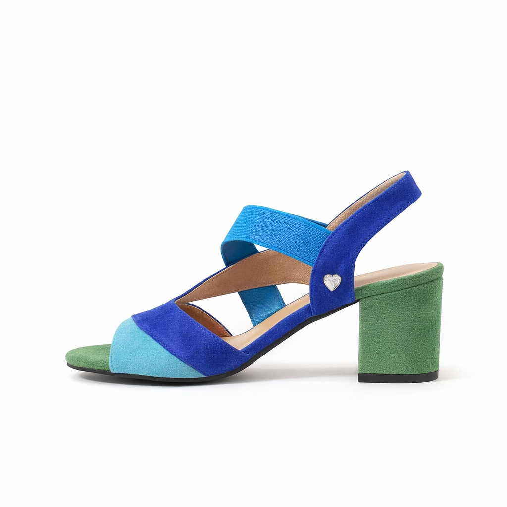 Linda | Women's Open Toe Block Heel Pumps