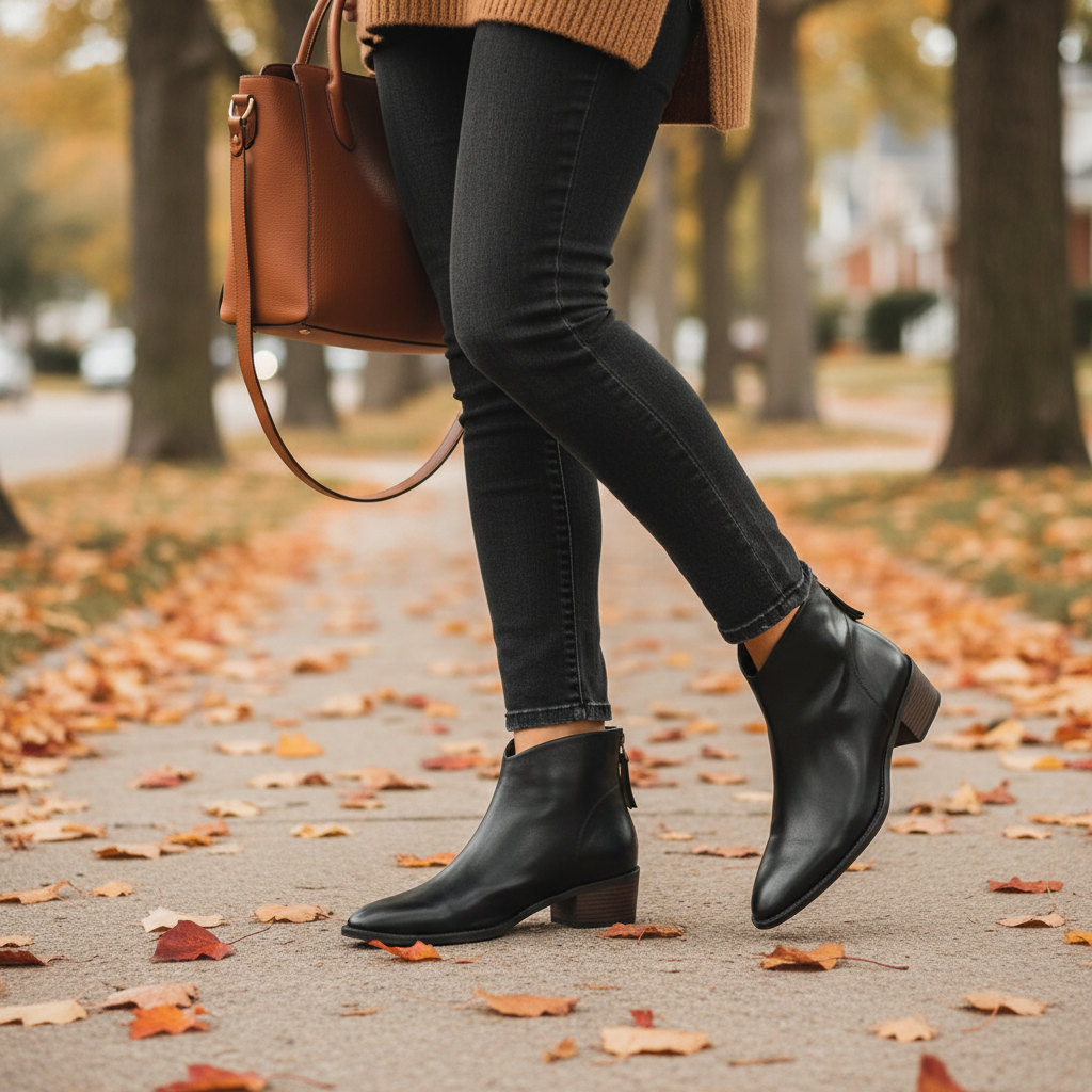 Lissie | Women's Square Toe Block Heel Ankle Boots