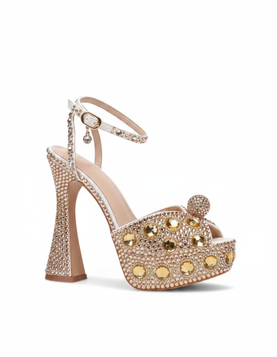 Liviana | Women's Satin Strap Pumps in White