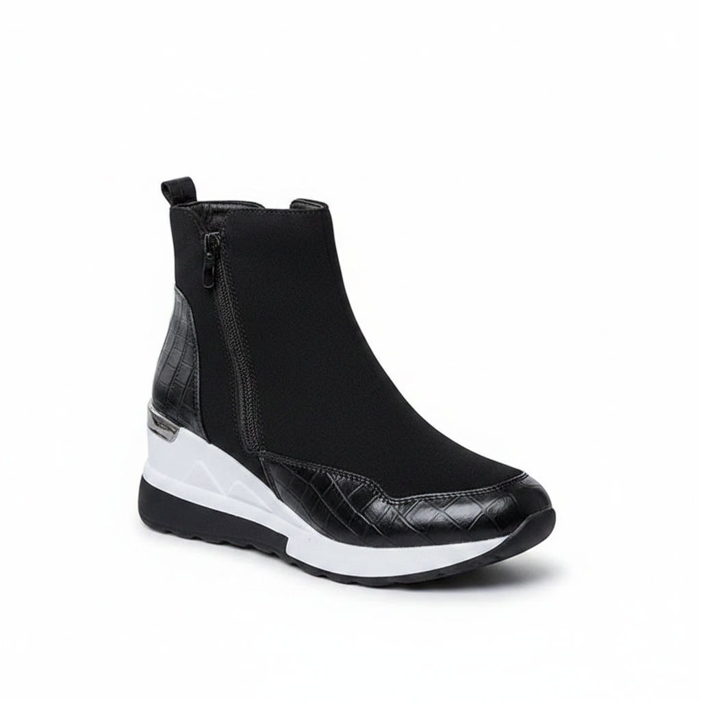 Maele | Women's Lace-Up Wide Fit Leather Boots