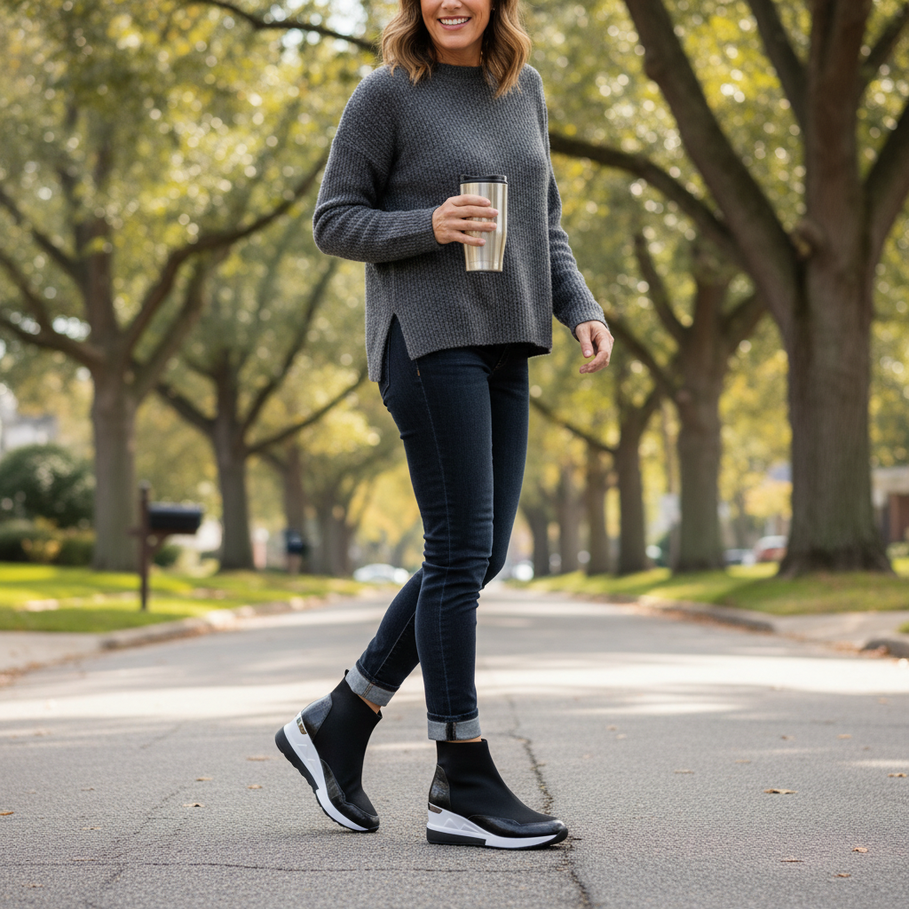 Maele | Women's Lace-Up Wide Fit Leather Boots