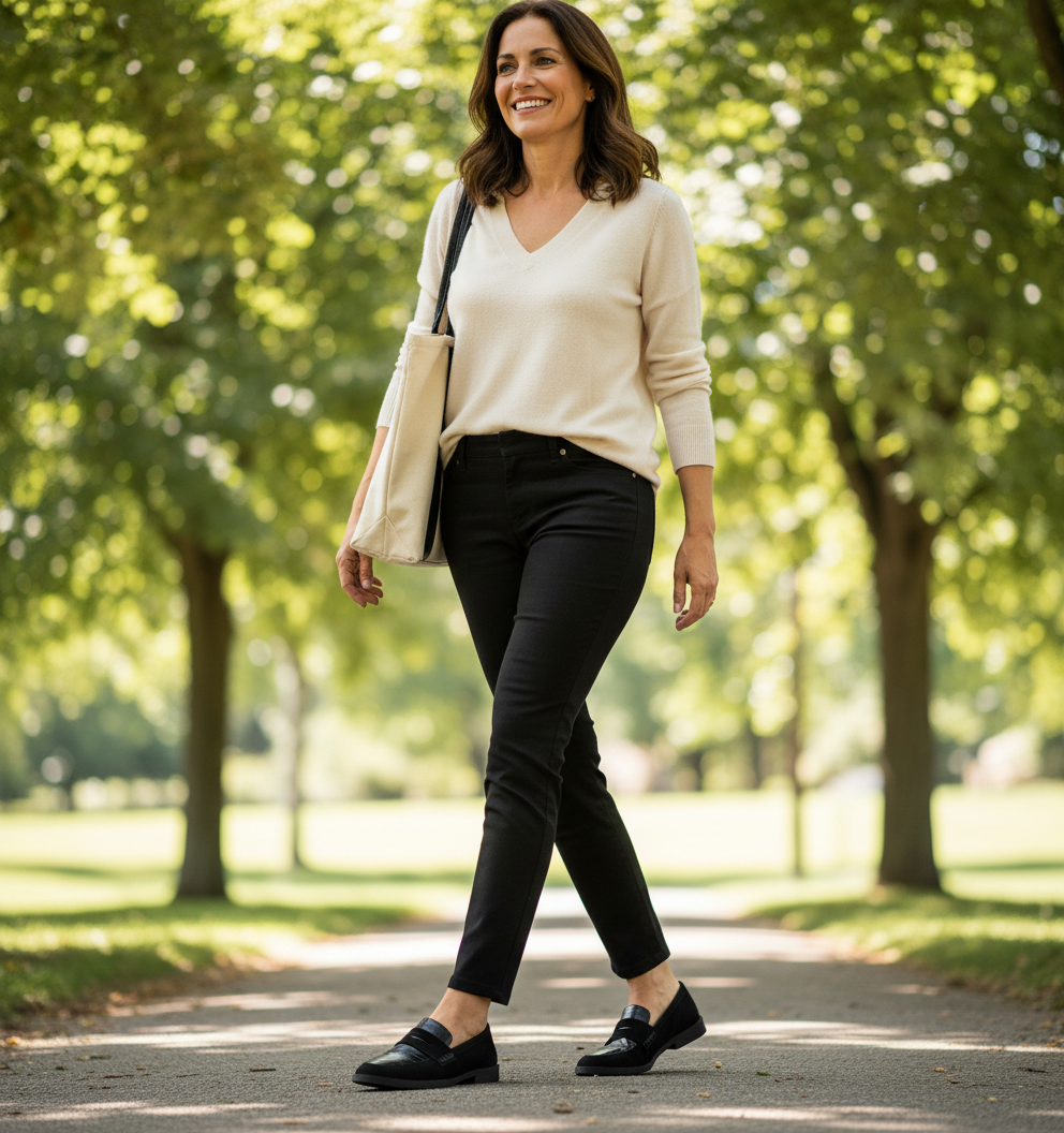 Mariluz | Women's Leather Slip-On Loafers