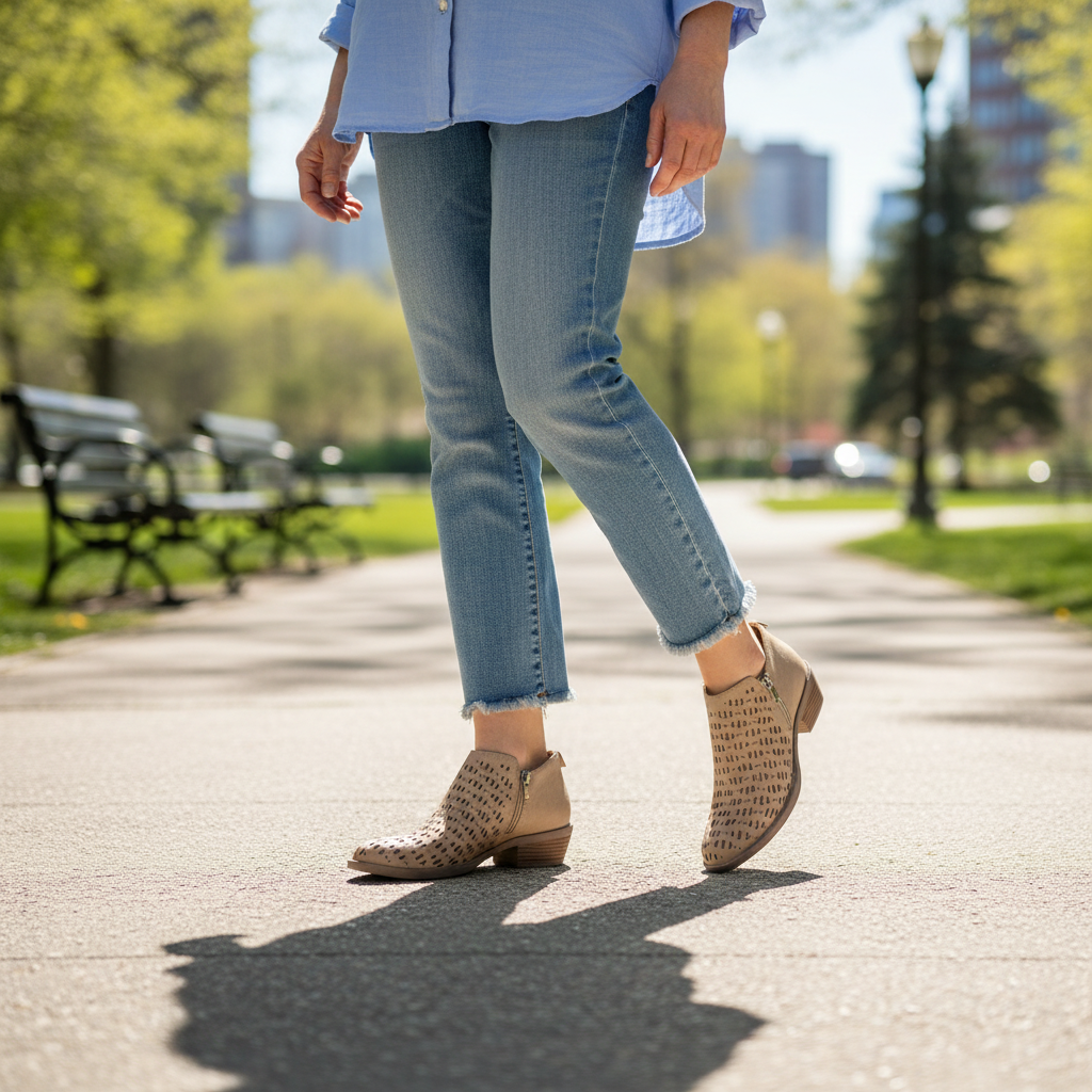 Nat | Women's Cushioned Lace-Up Ankle Boots