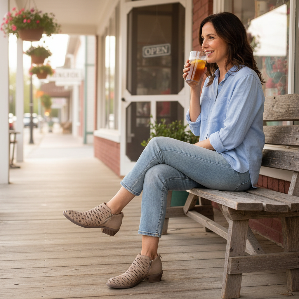 Nat | Women's Cushioned Lace-Up Ankle Boots