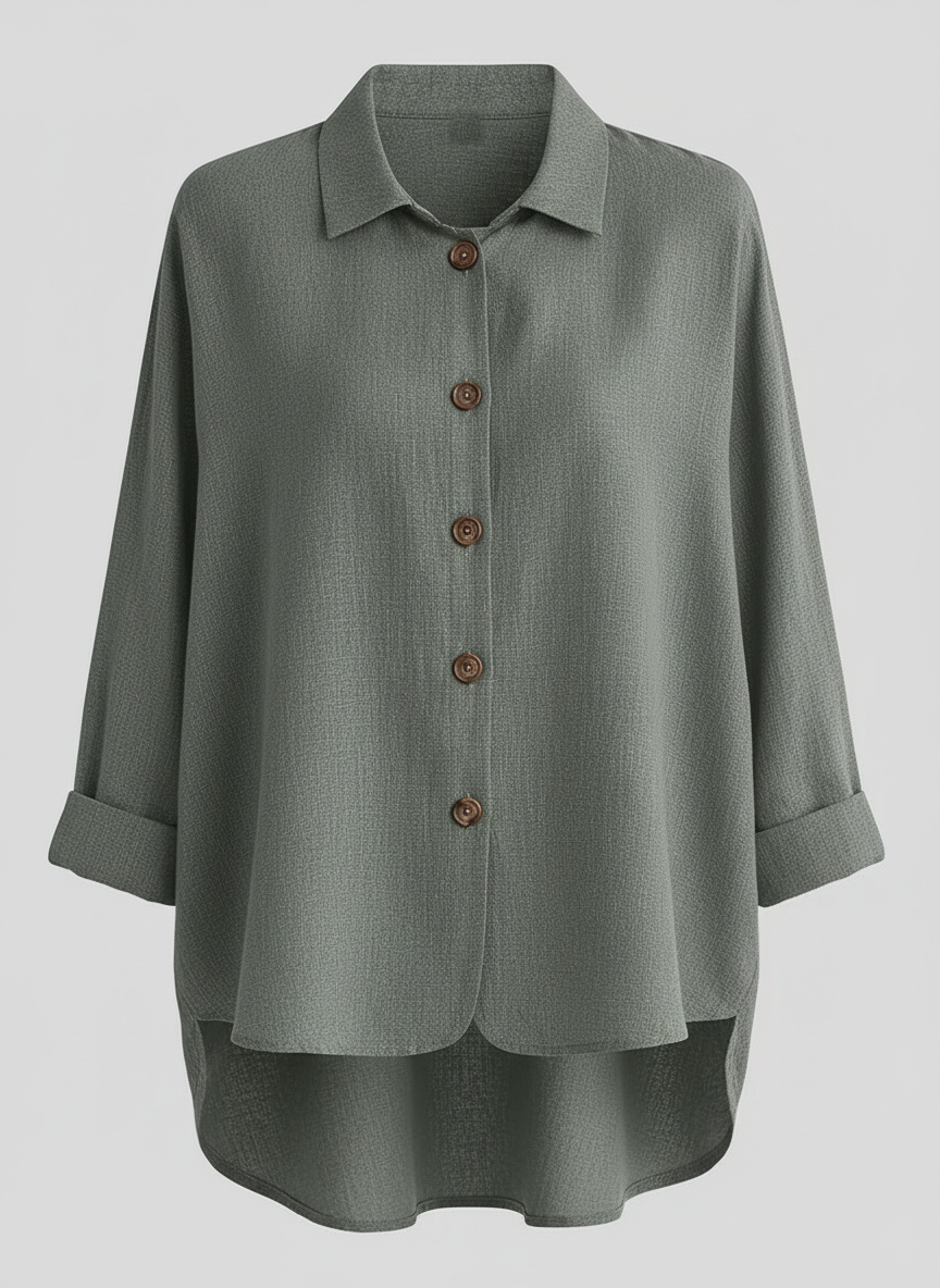 Ottilie shirt jacket in Grey, front