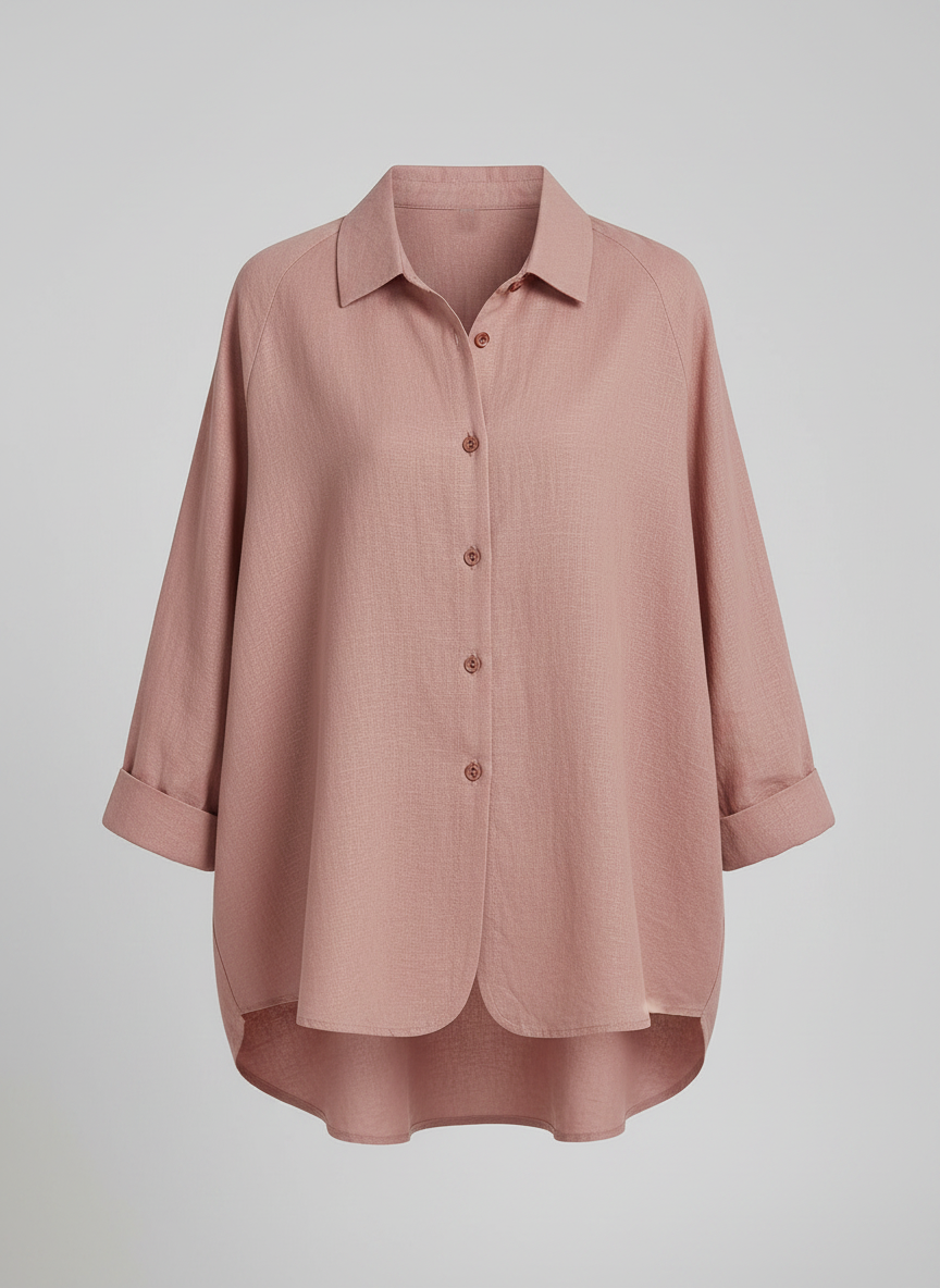 Ottilie shirt jacket in Pink, front